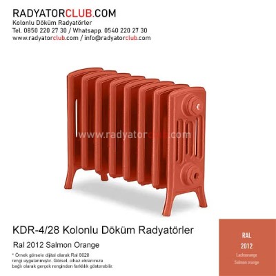 Kdr-4-28 Kolonlu Ayaklı Döküm Radyatör, Ral 2012 |  8 Kolon Kdr-4-28 Kolonlu Ayaklı Döküm Radyatör, Ral 2012 |  8 Kolon